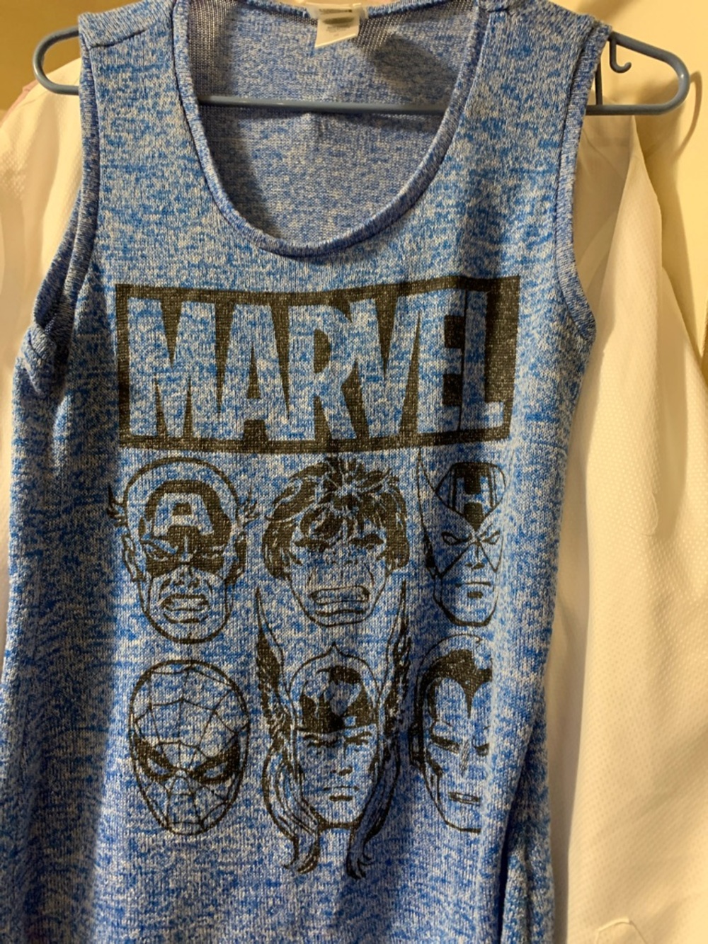 Marvel Blue Graphic Character Tank. Size S